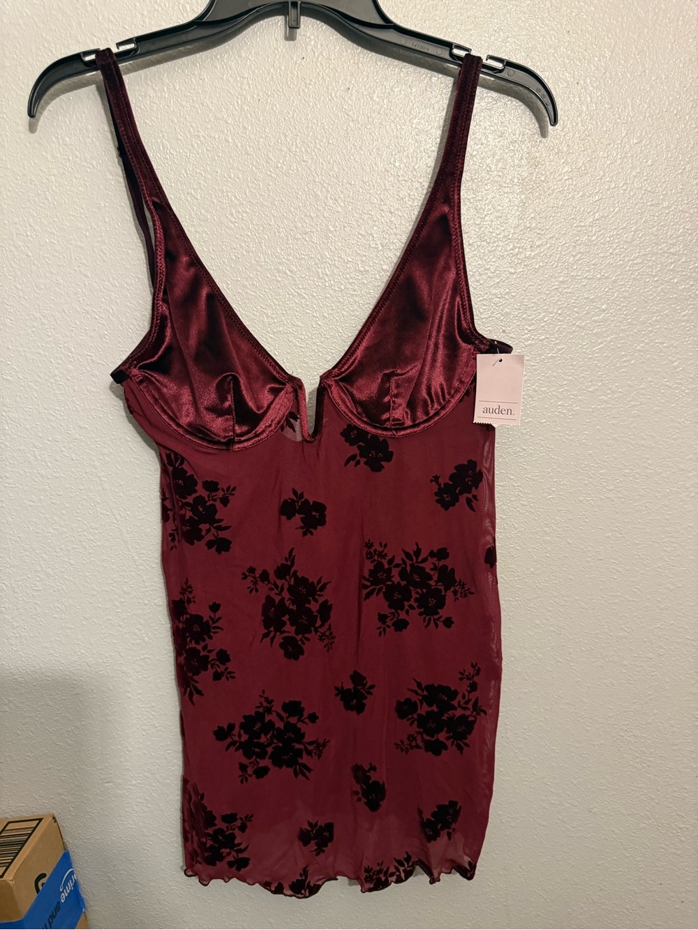 New silk Auden lingerie blouse S